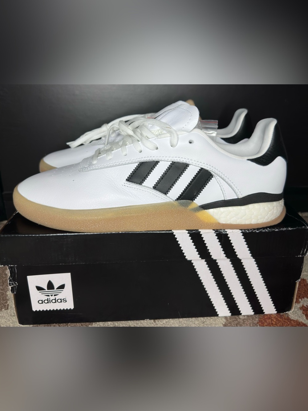 Adidas 3ST.004 White Black Gum DB3153 Skate Shoes Men Size 11 Brand New In Box